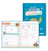 Verlag Freundebuch Endlich Schulkind DIN A5 liniert, blau Hardcover 48 Seiten