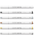 acrea Essentials Layoutmarker-Set farbsortiert 0,8 mm