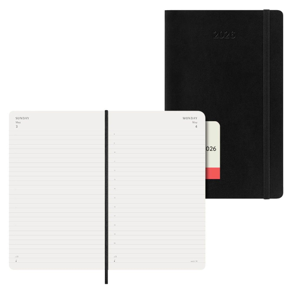 8056999274573 - Moleskine 12 Monate Tagesnotizkalender 2026 L A5 1 Tag = 1 Seite Weicher Einband Schwarz 8056999274573 - Moleskine 12 Monate Tagesnotizkalender 2026 L A5 1 Tag = 1 Seite Weicher Einband Schwarz