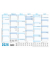 Tafelkalender A4 quer 2026 blau