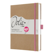 Notizbuch JN843, Jolie Pure Positivity, braun, A5, blanko, 100g, 96 Blatt / 192 Seiten