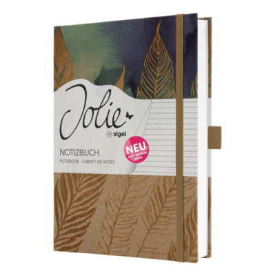 Notizbuch JN859, Jolie Pure Positivity, braun, A5, liniert, 100g, 96 Blatt / 192 Seiten