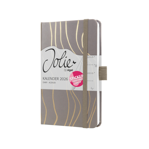 2 Stück Sigel Buchkalender J6350, braun, 1 Woche / 2 Seiten, 9,5x15cm (A6) 4004360775123 Sigel