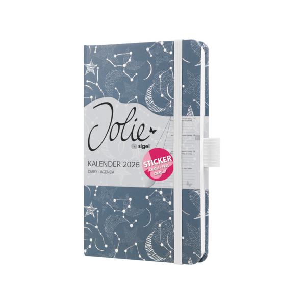 2 Stück Sigel Buchkalender J6348, blau, weiß, 1 Woche / 2 Seiten, 9,5x15cm (A6) 4004360775154 Sigel