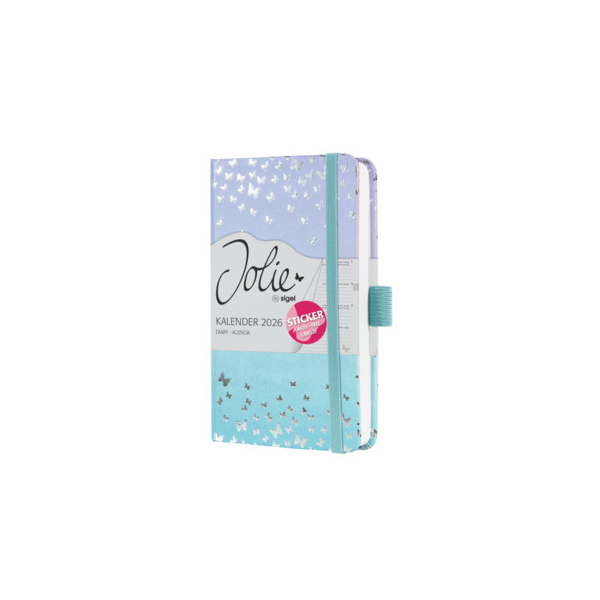 2 Stück Sigel Buchkalender J6346, blau, violett, 1 Woche / 2 Seiten, 9,5x15cm (A6) 4004360775185 Sigel