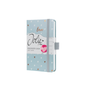 Buchkalender J6334, Jolie, grau, 1 Woche / 2 Seiten, 9,5x15cm (A6), 2026