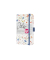 Buchkalender J6306, beige, violett, 2 Seiten / 1 Woche, 