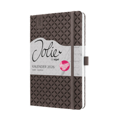 Buchkalender Flair A5 2026 coffee brown