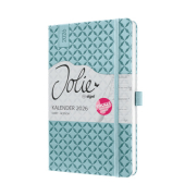 Buchkalender J6113, hellblau, 1 Woche / 2 Seiten, 13,5x20,3cm (A5), 2026