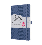 Buchkalender J6101, blau, 1 Woche / 2 Seiten, 13,5x20,3cm (A5), 2026