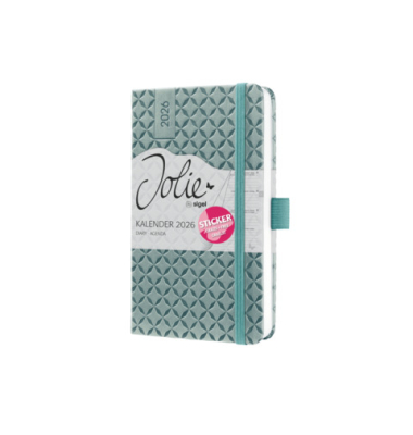 Buchkalender Flair A6 2026 ocean blue