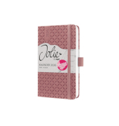 Buchkalender Flair A6 2026 dusty red