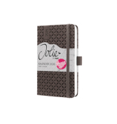 Buchkalender J6122, Jolie, braun, 1 Woche / 2 Seiten, 9,5x15cm (A6), 2026
