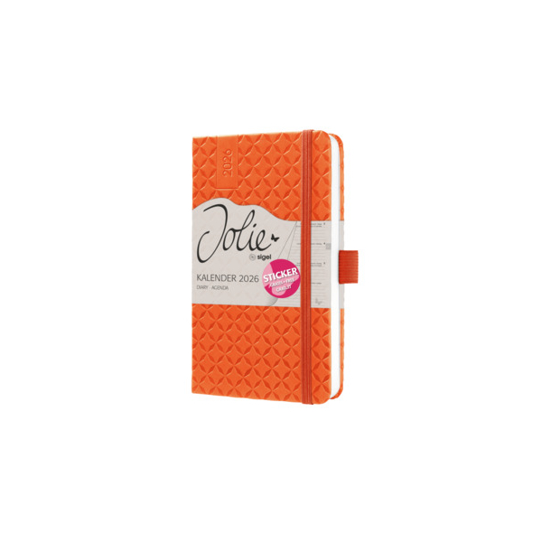 2 Stück Sigel Buchkalender J6118, orange, 1 Woche / 2 Seiten, 9,5x15cm (A6) 4004360776229 Sigel