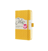 Buchkalender J6116, gelb, 1 Woche / 2 Seiten, 9,5x15cm (A6), 2026