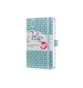 Buchkalender J6112, Jolie, hellblau, 1 Woche / 2 Seiten, 9,5x15cm (A6), 2026