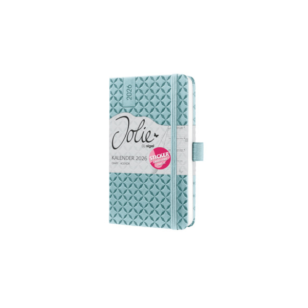 2 Stück Sigel Buchkalender J6112, hellblau, 1 Woche / 2 Seiten, 9,5x15cm (A6) 4004360776281 Sigel