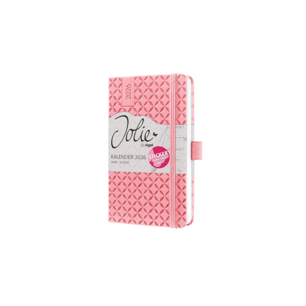 2 Stück Sigel Buchkalender J6110, rosa, 1 Woche / 2 Seiten, 9,5x15cm (A6) 4004360776311 Sigel
