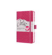 Buchkalender Flair A6 2026 fuchsia pink