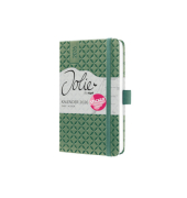 Buchkalender Flair A6 2026 natural green