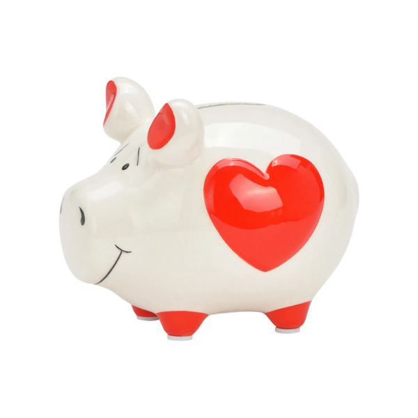 2 Stück Alpedia Spardose Schwein (mittel) 10042109 , Herz 4007698637286 Alpedia