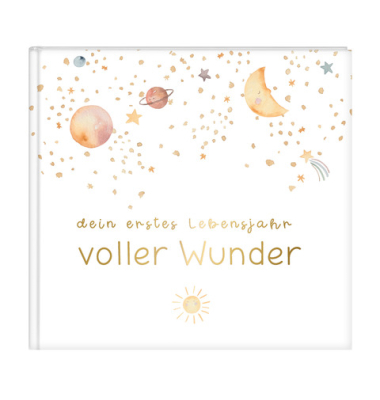 Babytagebuch voll.Wunder Weltraum weiß
