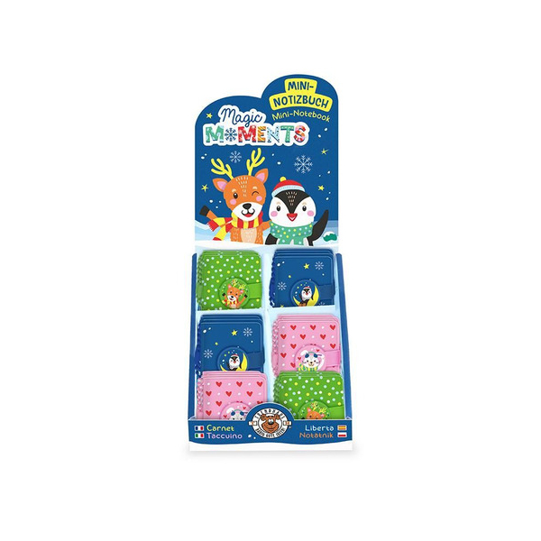 24 Stück Trendhaus Notizbuch 965752, Snow Friends, farbig sortiert, A7, liniert, 100g, 40 Blatt / 80 Seiten 4032722965752 Trendhaus