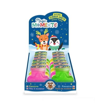 Weihn. Glitzer Knete Magic Moments sort.