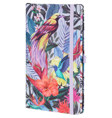 Notizbuch 0QOBIE-001, Eden Paradise, bunt, A5, gepunktet, 80g, 96 Blatt / 192 Seiten