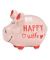 Spardose Schwein (klein) 10044516 , "Schriftzug Happy Life"