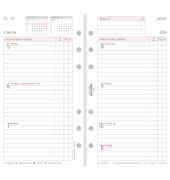 Kalendereinlage 50256, Wochenplan, 1 Woche / 2 Seiten,  (Midi (9,6x17,2cm)), 2027