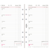 Kalendereinlage 50556, Wochenplan, 1 Woche / 1 Seite,  (Midi (9,6x17,2cm)), 2026