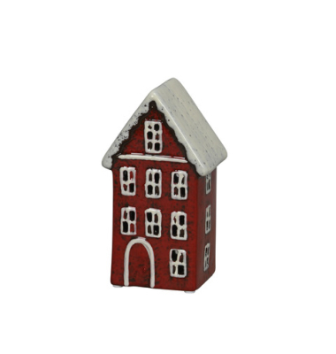 Windlicht 672030000449 Haus steinzeug 8x7x15cm 