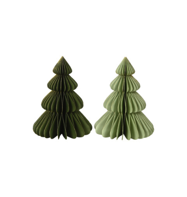 Weihn.Figur Wabe Baum Papier sortiert