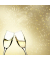 Motivservietten Neujahr 210847, gold / Zwei Sektgl&auml;ser, 3-lagig, 25x25cm