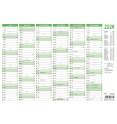 Plakatkalender 2913/26, 6 Monate / 1 Seite, 35,3x25cm (B4 quer), 2026