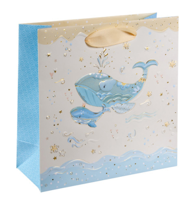 Geschenktragetasche Blue Whale