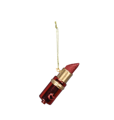 Weihn. Behang Lippenstift rot-gold