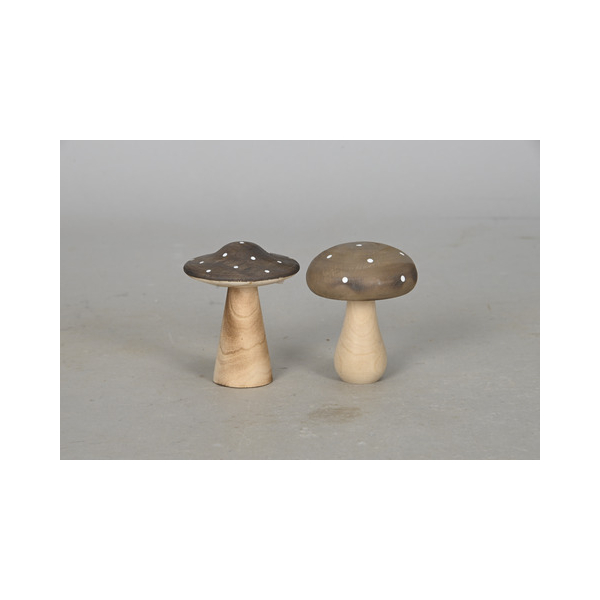 24 Stück Alpedia Dekofigur Pilz Pinie braun sortiert 4060706221730 Head