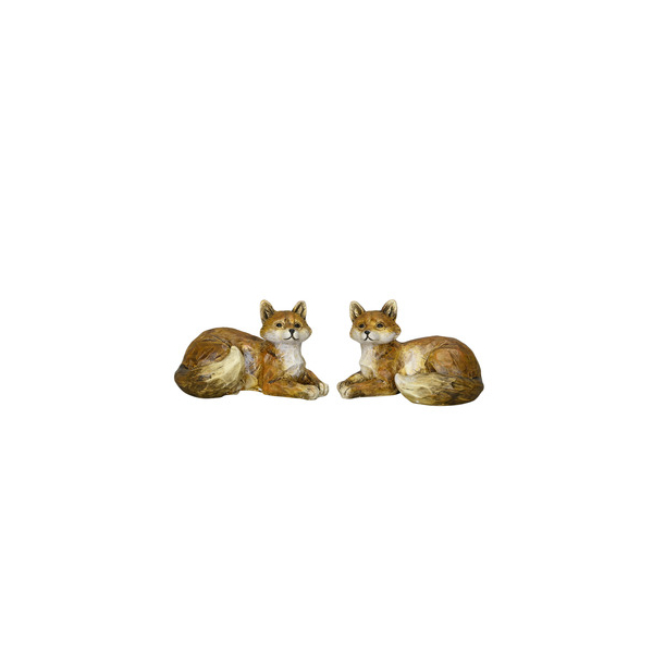 2 Stück Alpedia Dekofigur Fuchs liegend braun sortiert 4060706225202 Head