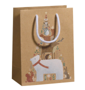 Weihn.Geschenktragetasche Kind natur