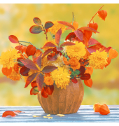 Motivserviette 33x33cm Herbst