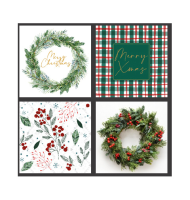 Weihnachtsservietten 29986 / Xmas 2, 3-lagig, 33x33cm