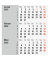3-Monats-Kalender Tisch 2026 schwarz