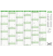 Tischkalender 2026 A5 quer grün