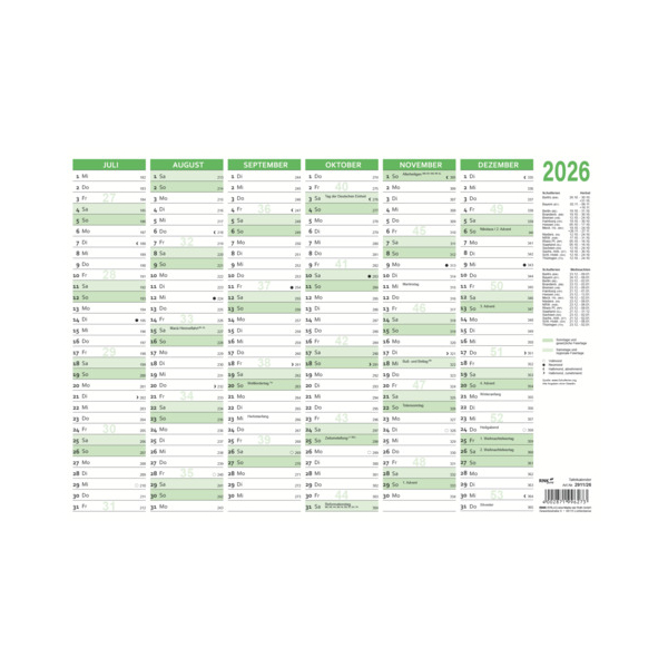 4002871996273 - Tafelkalender 2911 26 4002871996273 RNK 4002871996273 - Tafelkalender 2911 26 4002871996273 RNK