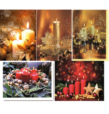Weihnachtskarte 10 Er sort. ohne Text