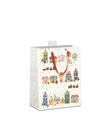 Geschenktasche 7522-2504-M, H&auml;user, 230mm x 180mm
