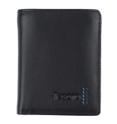 Geldbörse Linea Blu Leder schwarz