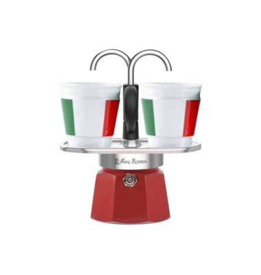 Espressokocher Mini Italia 0007309/MR, rot, 230 Watt, 2 Tassen